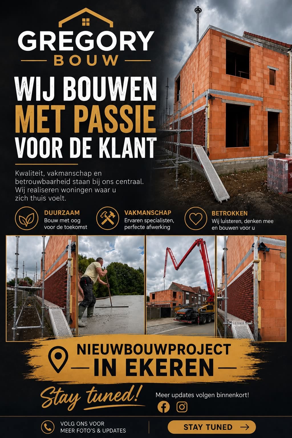 Nieuwbouw en ruwbouw Ekeren door Revelox